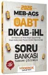 Yönerge 2026 ÖABT MEB-AGS DKAB Din Kültürü ve Ahlak Bilgisi Öğretmenliği Soru Bankası Çözümlü Yönerge Yayınları