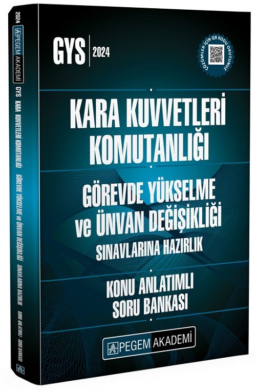 Pegem 2024 GYS Kara Kuvvetleri Komutanlığı Konu Anlatımlı Soru Bankası Görevde Yükselme ve Ünvan Değişikliği Pegem Akademi Yayınları