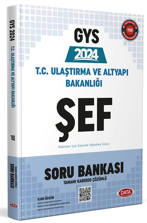 Data 2024 GYS Ulaştırma ve Altyapı Bakanlığı Şef Soru Bankası Çözümlü Görevde Yükselme Data Yayınları