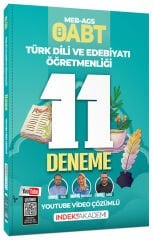 İndeks Akademi 2027 ÖABT MEB-AGS Türk Dili ve Edebiyatı 11 Deneme Youtube Video Çözümlü - Türker Tola İndeks Akademi Yayıncılık