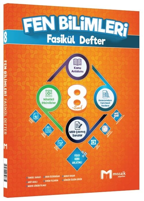 Mozaik 8. Sınıf Fen Bilimleri Fasikül Defter Konu Anlatımı Mozaik Yayınları