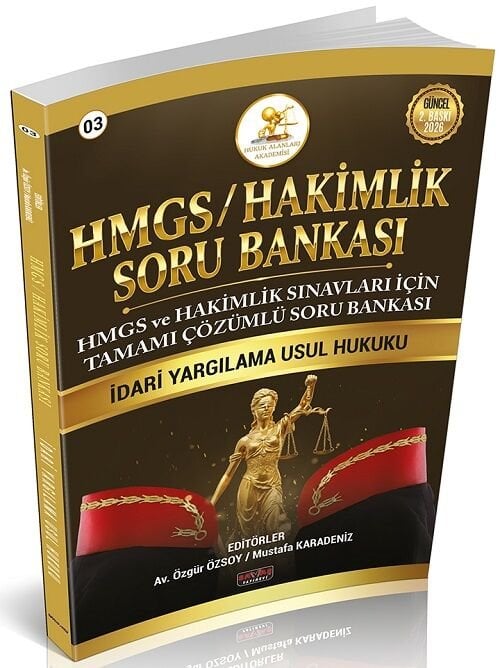 Savaş 2026 HUKAL HMGS Hakimlik İdari Yargılama Hukuku Soru Bankası Çözümlü - Mustafa Karadeniz Savaş Yayınları