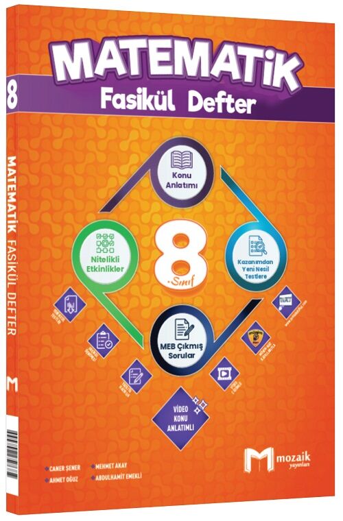 Mozaik 8. Sınıf Matematik Fasikül Defter Konu Anlatımı Mozaik Yayınları