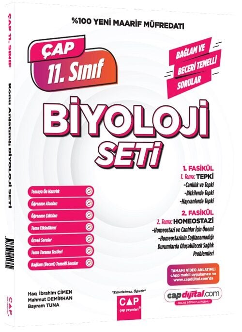 Çap Yayınları 11. Sınıf Biyoloji Maarif Set Çap Yayınları