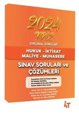 4T Yayınları 2024 KPSS A Grubu Sınavı Orijinal Çıkmış Sınav Soruları Çözümlü 4T Yayınları