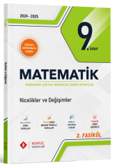 Sonuç 9. Sınıf Matematik Nicelikler ve Değişimler 2. Fasikül Soru Bankası Sonuç Yayınları