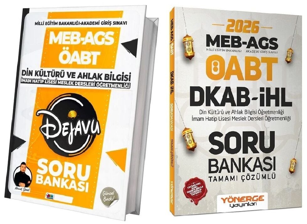 TKM Akademi + Yönerge ÖABT MEB-AGS Din Kültürü ve Ahlak Bilgisi Dejavu Soru Bankası 2 li Set TKM Akademi + Yönerge Yayınları