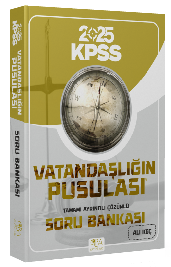 SÜPER FİYAT - CBA Yayınları 2025 KPSS Vatandaşlık Vatandaşlığın Pusulası Soru Bankası Çözümlü - Ali Koç CBA Yayınları