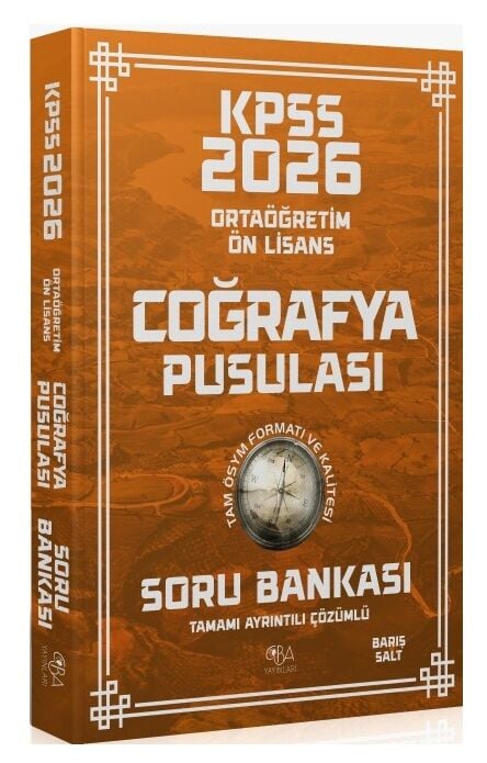 CBA Yayınları 2026 KPSS Lise Ortaöğretim Ön Lisans Coğrafya Pusulası Soru Bankası Çözümlü - Barış Salt CBA Yayınları