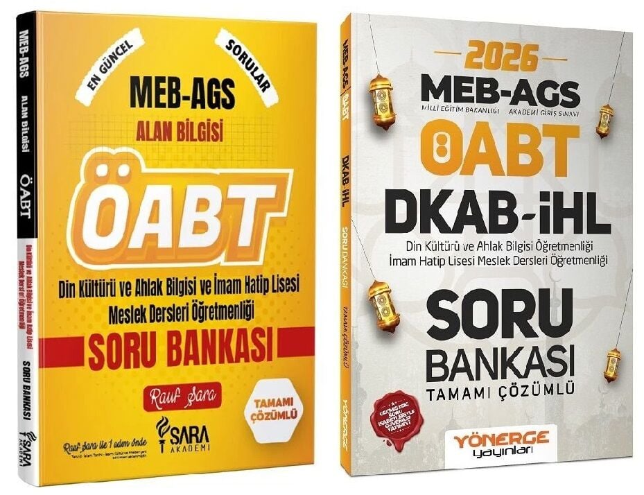 Şara Akademi + Yönerge ÖABT MEB-AGS Din Kültürü ve Ahlak Bilgisi Soru Bankası 2 li Set Şara Akademi + Yönerge Yayınları