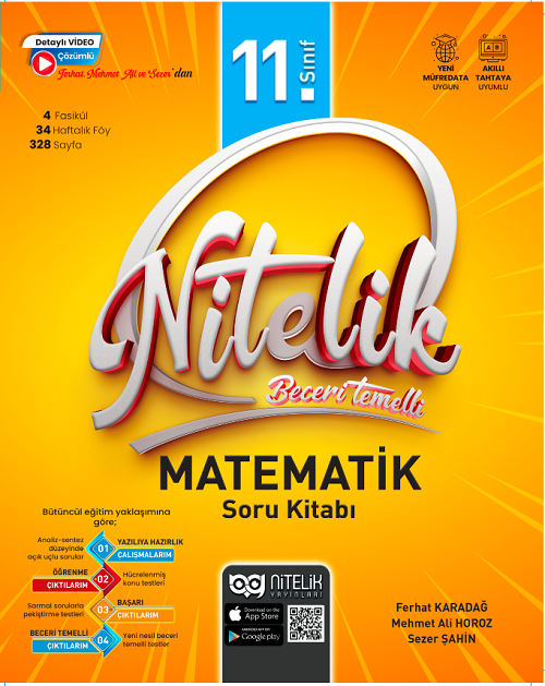 Nitelik 11. Sınıf Matematik Beceri Temelli Soru Kitabı Nitelik Yayınları