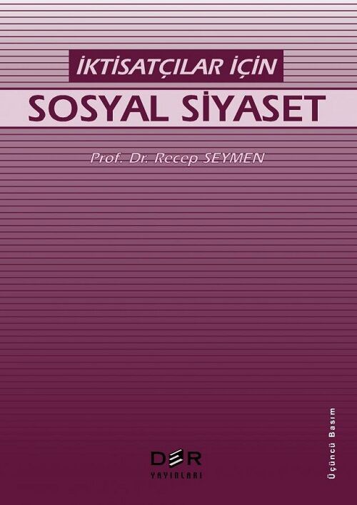Der Yayınları Sosyal Siyaset - Recep Seymen Der Yayınları