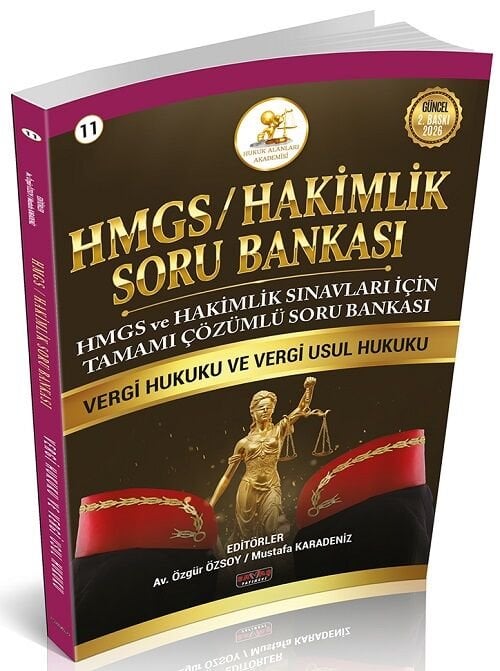 Savaş 2026 HUKAL HMGS Hakimlik Vergi Usul, Vergi Hukuku Soru Bankası Çözümlü - Mustafa Karadeniz Savaş Yayınları