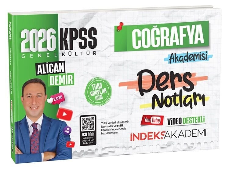 İndeks Akademi 2026 KPSS Coğrafya Akademisi Video Ders Notları - Alican Demir İndeks Akademi Yayıncılık