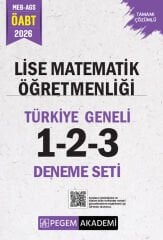 Pegem 2026 ÖABT MEB-AGS Lise Matematik Öğretmenliği Türkiye Geneli 3 Deneme Çözümlü (1-2-3) Pegem Akademi Yayınları