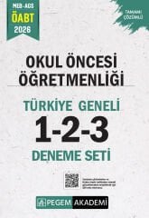 Pegem 2026 ÖABT MEB-AGS Okul Öncesi Öğretmenliği Türkiye Geneli 3 Deneme Çözümlü (1-2-3) Pegem Akademi Yayınları