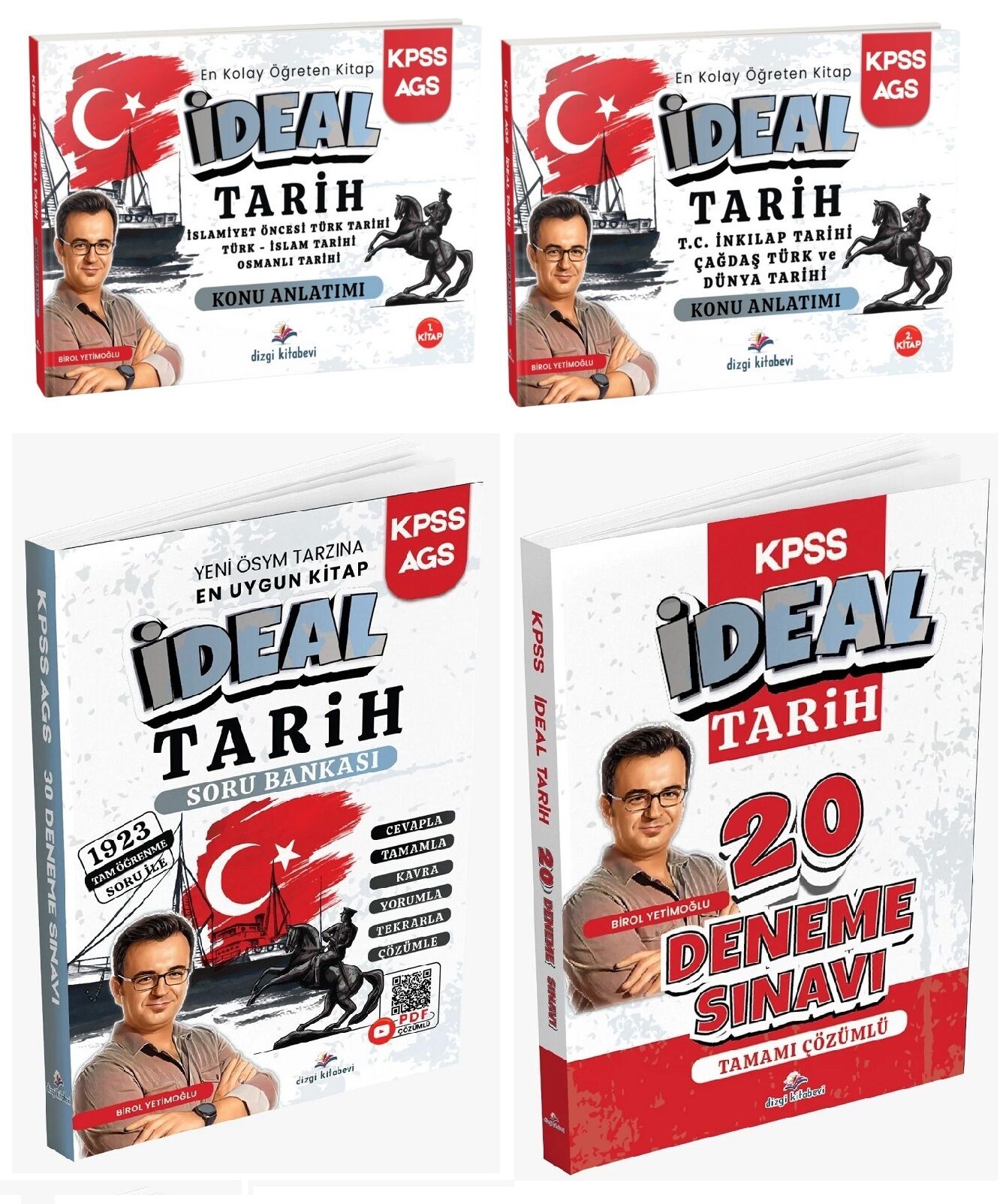 ÖN SİPARİŞ - Dizgi Kitap 2026 KPSS İdeal Tarih Konu Anlatımı + Soru Bankası + 20 Deneme 4 lü Set - Birol Yetimoğlu Dizgi Kitap Yayınları