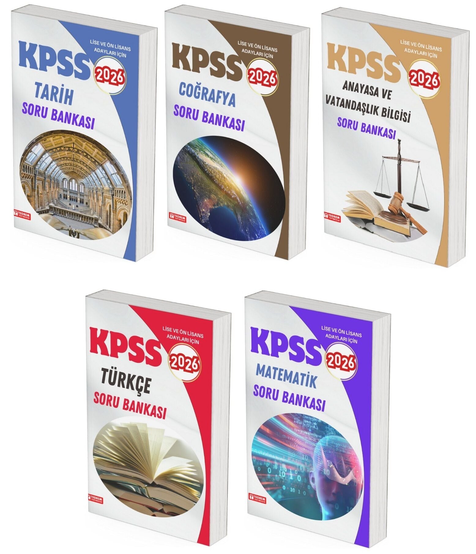 Teorem 2026 KPSS Lise Ön Lisans Soru Bankası 5 li Set Teorem Yayıncılık
