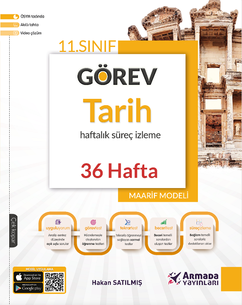 Armada 11. Sınıf Tarih Maarif Modeli Görev 36 Hafta Süreç İzleme Armada Yayınları