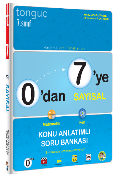 Tonguç 7. Sınıf 0 dan 7 ye Sayısal Konu Anlatımlı Soru Bankası Tonguç Akademi