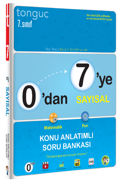Tonguç 7. Sınıf 0 dan 7 ye Sayısal Konu Anlatımlı Soru Bankası Tonguç Akademi