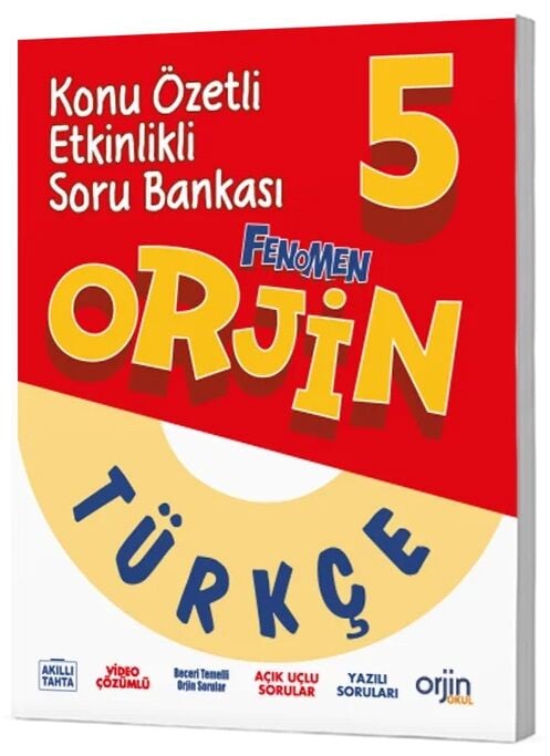 Orjin Okul 5. Sınıf Türkçe Orjin Konu Özetli Etkinlikli Soru Bankası Orjin Okul Yayınları