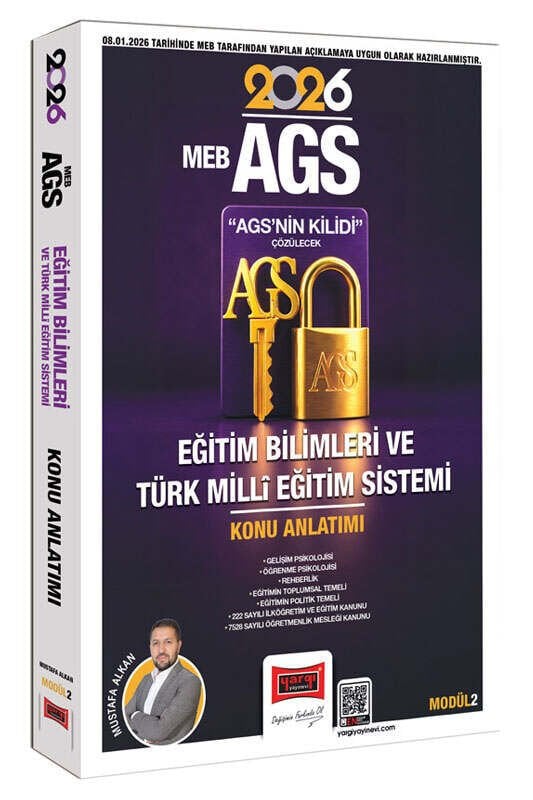 YENİ AGS - Yargı 2026 MEB-AGS nin Kilidi Eğitim Bilimleri Türk Milli Eğitim Sistemi Konu Anlatımlı Modül-2 - Mustafa Alkan Yargı Yayınları