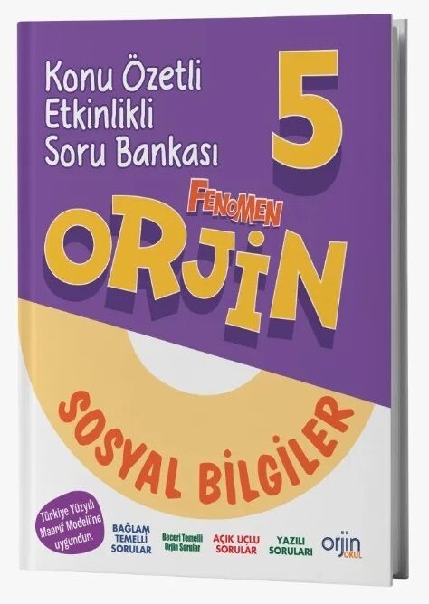 Orjin Okul 5. Sınıf Sosyal Bilgiler Orjin Maarif Modeli Konu Özetli Etkinlikli Soru Bankası Orjin Okul Yayınları