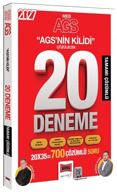 Yargı 2027 MEB-AGS nin Kilidi Tüm Dersler 20 Deneme Çözümlü - Gökan Araz, Mustafa Alkan Yargı Yayınları