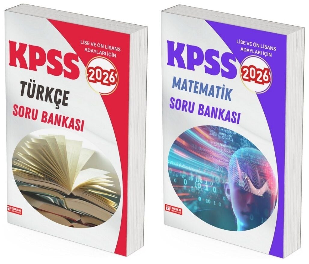 Teorem 2026 KPSS Lise Ön Lisans Türkçe + Matematik Soru Bankası 2 li Set Teorem Yayıncılık