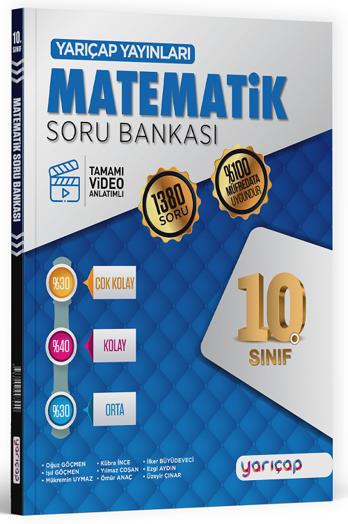 Yarı Çap 10. Sınıf Matematik Soru Bankası Yarı Çap Yayınları