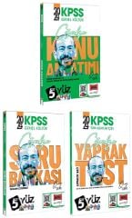 SÜPER FİYAT - Yargı 2024 KPSS Coğrafya 5Yüz Konu + Soru Bankası + Yaprak Test 3 lü Set - Önay Çepe Yargı Yayınları
