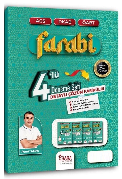 Şara Akademi ÖABT MEB-AGS Din Kültürü ve Ahlak Bilgisi Farabi 4 Deneme Çözümlü - Rauf Şara Şara Akademi