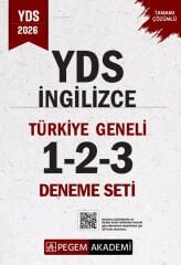 Pegem 2026 YDS İngilizce Türkiye Geneli 3 Deneme Çözümlü (1-2-3) Pegem Akademi Yayınları