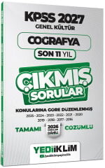 Yediiklim 2027 KPSS Coğrafya Çıkmış Sorular Son 11 Yıl Konularına Göre Çözümlü Yediiklim Yayınları