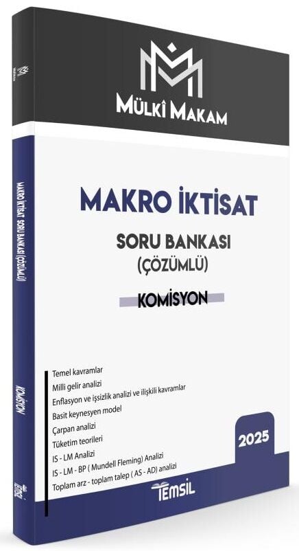 Temsil 2025 MÜLKİ MAKAM Makro İktisat Soru Bankası Çözümlü Temsil Kitap Yayınları