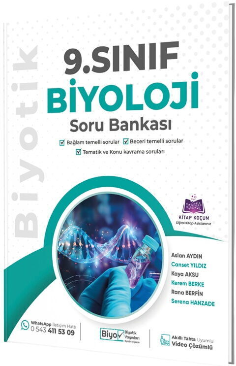 Biyotik 9. Sınıf Biyoloji Soru Bankası Çözümlü Biyotik Yayınları