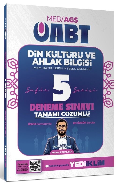 Yediiklim 2027 ÖABT Din Kültürü ve Ahlak Bilgisi Öğretmenliği SAFİR 5 Deneme Çözümlü - Burhan Karakışla Yediiklim Yayınları