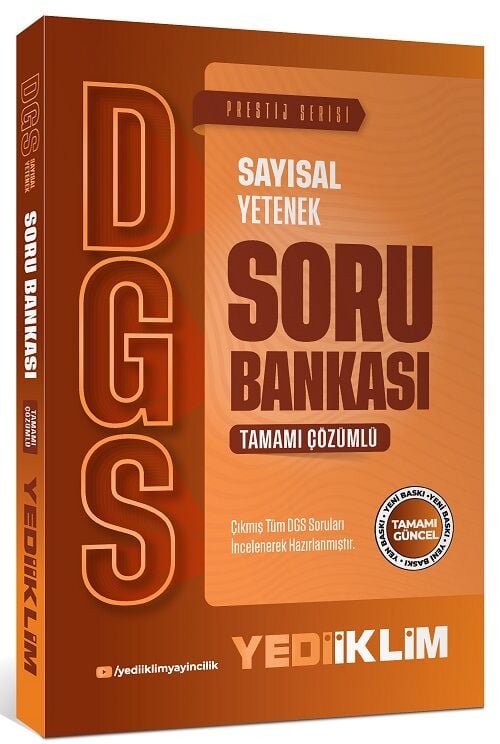 Yediiklim 2027 DGS Prestij Sayısal Yetenek Soru Bankası Çözümlü Yediiklim Yayınları