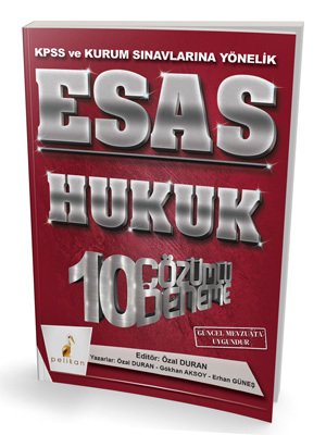 Pelikan KPSS A Grubu ESAS Hukuk 10 Deneme Çözümlü Pelikan Yayınları
