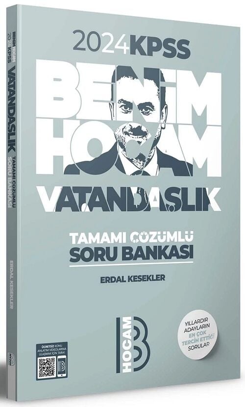 SÜPER FİYAT - Benim Hocam 2024 KPSS Vatandaşlık Soru Bankası Çözümlü - Erdal Kesekler Benim Hocam Yayınları