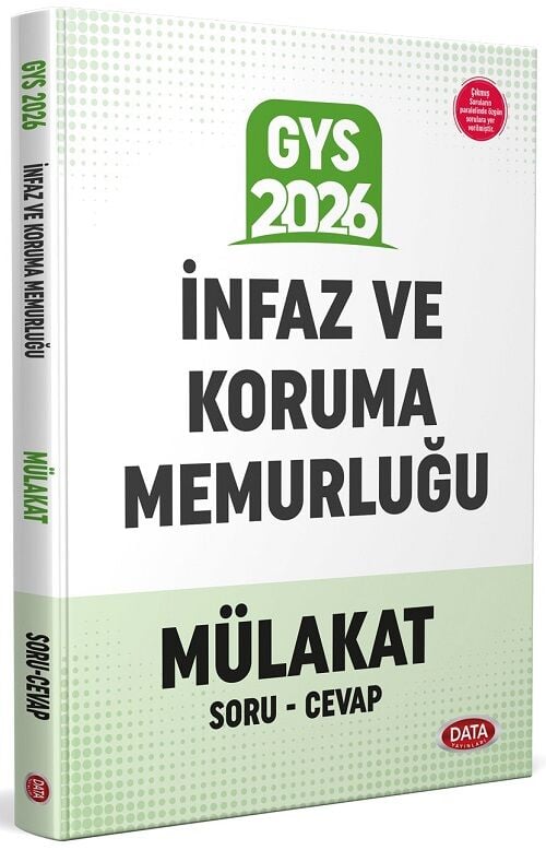 Data 2026 GYS İnfaz ve Koruma Memurluğu Mülakat Soru-Cevap Data Yayınları