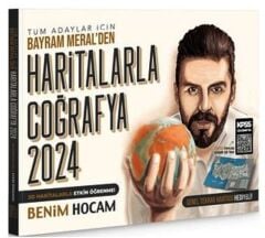 SÜPER FİYAT - Benim Hocam 2024 KPSS TYT AYT Haritalarla Coğrafya - Bayram Meral Benim Hocam Yayınları