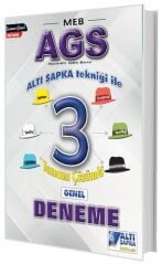 Altı Şapka MEB-AGS Tüm Dersler 3 Deneme Çözümlü Altı Şapka Yayınları