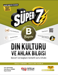 Nitelik 7. Sınıf Din Kültürü ve Ahlak Bilgisi Süper B Başarı Maarif Modeli Soru Kitabı Nitelik Yayınları