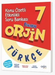 Orjin Okul 7. Sınıf Türkçe Orjin Maarif Modeli Konu Özetli Etkinlikli Soru Bankası Orjin Okul Yayınları