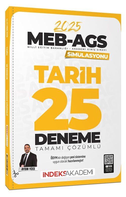 SÜPER FİYAT - İndeks Akademi 2025 MEB-AGS Simülasyonu Tarih 25 Deneme Çözümlü - Aydın Yüce İndeks Akademi Yayıncılık