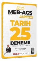 SÜPER FİYAT - İndeks Akademi 2025 MEB-AGS Simülasyonu Tarih 25 Deneme Çözümlü - Aydın Yüce İndeks Akademi Yayıncılık