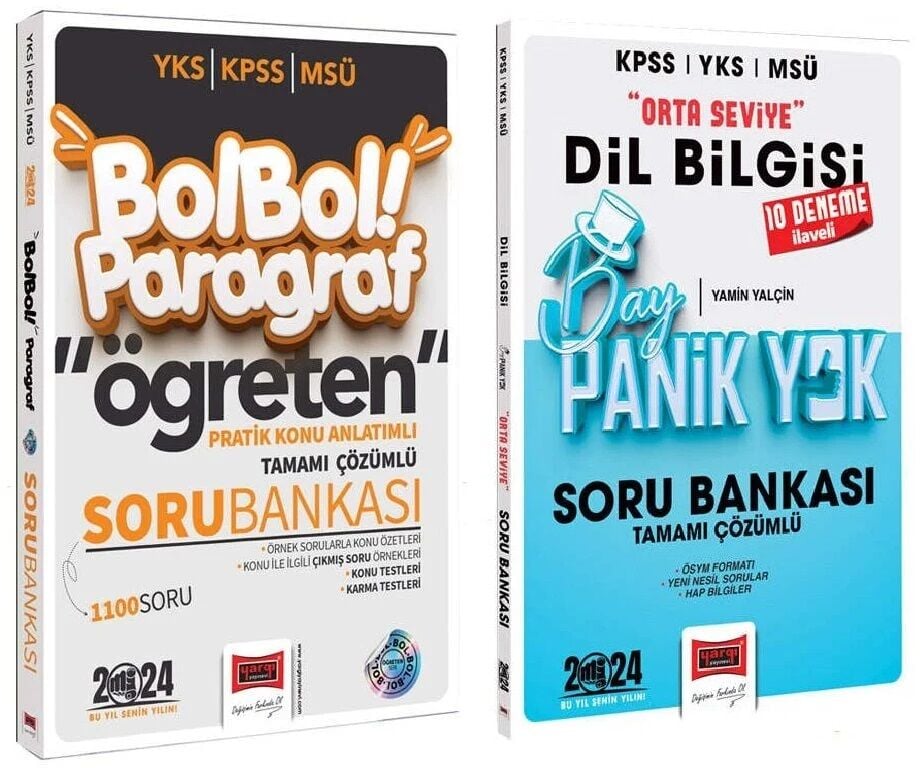 SÜPER FİYAT - Yargı 2024 YKS KPSS MSÜ Paragraf + Dil Bilgisi Soru Bankası 2 li Set Yargı Yayınları