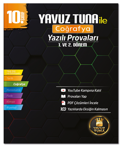 Yavuz Tuna 10. Sınıf Coğrafya Yazılı Provaları 1. ve 2. Dönem Yavuz Tuna